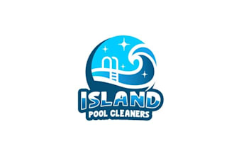 design top quality pool service company logo