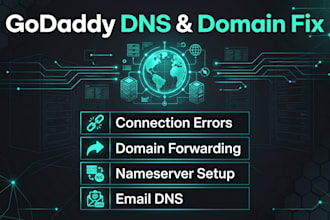 fix godaddy dns issues, website not loading, and domain connections errors