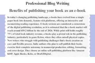 create engaging SEO blog content and website articles