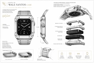 create custom 3d wristwatch cad design, technical drawings and animation