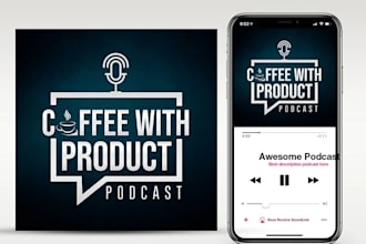 design premium podcast cover art itunes podcast logo