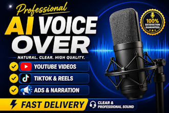 create professional ai voice over for youtube videos, tiktok and ads