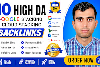 create 10 stacking properties google and cloud backlinks