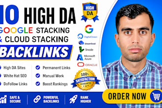 create 10 stacking properties google and cloud backlinks