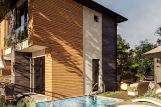 design 3d architecture exterior rendering home house commercial building model