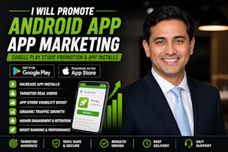 promote android app, app marketing, google play store promotion and app installs