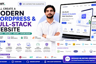 create a modern wordpress and fullstack website