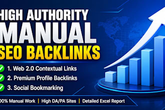 create high authority manual web 20 profile backlinks and social bookmarking
