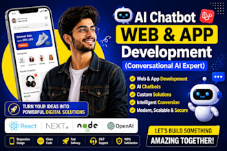 develop ai website, ai chatbot and custom web application