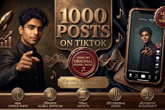 make 1000 post on tik tok using your sound or tik tok music
