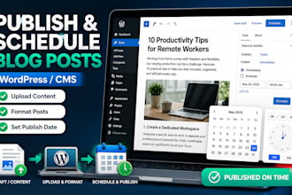 publish and schedule blog posts in wordpress and cms