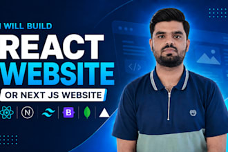 build a modern react website or next js website