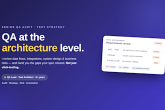 qa audit and test strategy for your web app