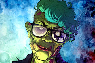 draw creepy cute monster cartoon profile picture