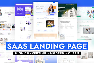 design a modern saas landing page in figma