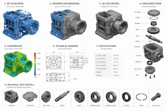 do reverse engineering from scan data, stl, obj, point cloud to step cad