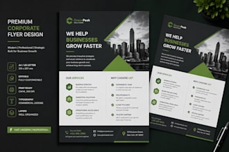 design print ready flyers, brochures, and postcards in illustrator