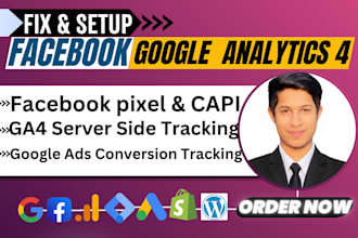 set up meta facebook pixel conversion API ga4 ecommerc server side tracking, GTM
