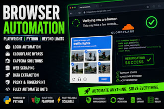 build playwright browser automation, web scraping, and python bots