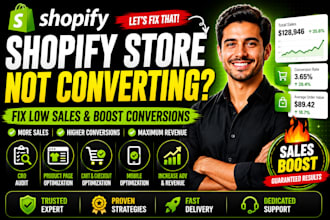 do shopify cro, conversion rate optimization and store audit to increase sales