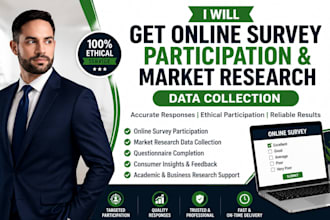 get online survey participation and market research data collection service