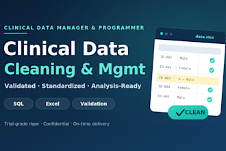 do clinical data management and cleaning for your research study