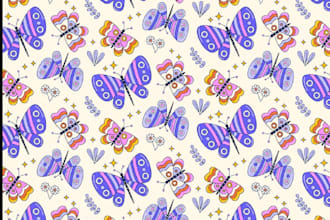 create seamless pattern design for kids textile home deco