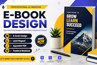 design professional ebook lead magnet, workbook, ebook formatting and pdf design