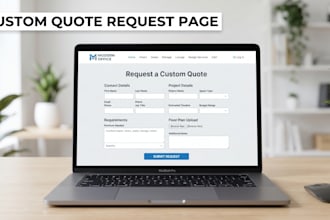 build a custom quotation request form page for wordpress