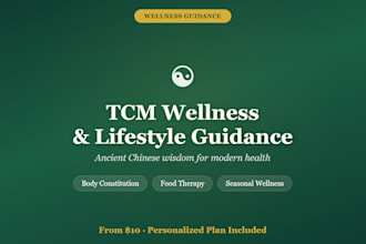 provide tcm wellness and lifestyle guidance