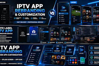 rebrand, customize, and white label your iptv android apk