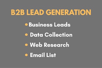build business database email list, data collection and web research