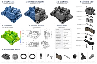 do reverse engineering from 3d scan data, stl, obj to step, 3d cad modeling