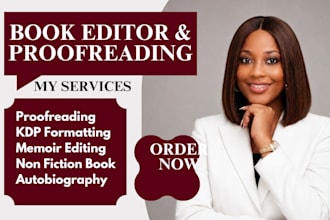 format KDP book and proofread christian book, memoir editing