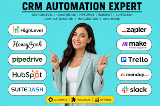 gohighlevel honeybook pipedrive hubspot suitedash crm automation integration