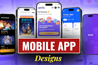 design modern ios and android app UI UX in figma