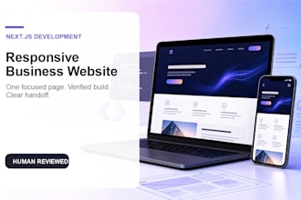 build a responsive one page nextjs landing page
