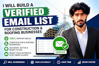 build a verified email list for construction and roofing businesses