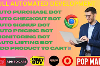 build auto buying bot, auto purchase bot, shopping bot, walmart bot, target bot
