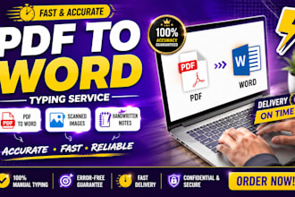 type PDF, scanned images, and handwritten notes to word