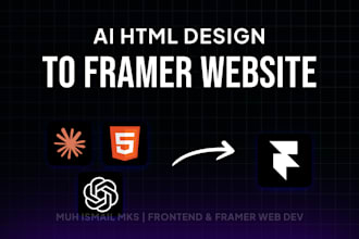 convert claude ai HTML design to framer website