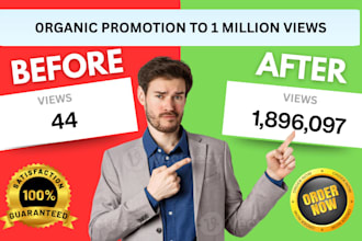 organic fast visibility boost youtube promotion video ads 1 million people views
