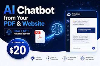 develop custom ai chatbot trained on your PDF data website