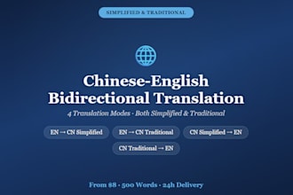 translate between english and chinese