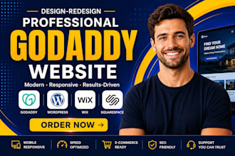 design godaddy website or redesign godaddy website, godaddy website design