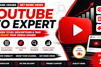 write SEO friendly youtube titles descriptions and tags