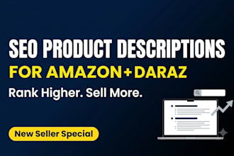 do products listing and SEO for amazon and daraz stores