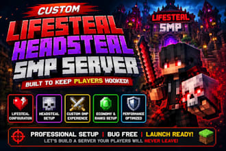 create a premium lifesteal smp with custom features players will love