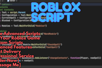 script for your roblox game as a professional scripter
