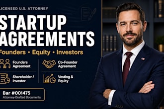 draft a professional cofounder agreement and startup ownership structure